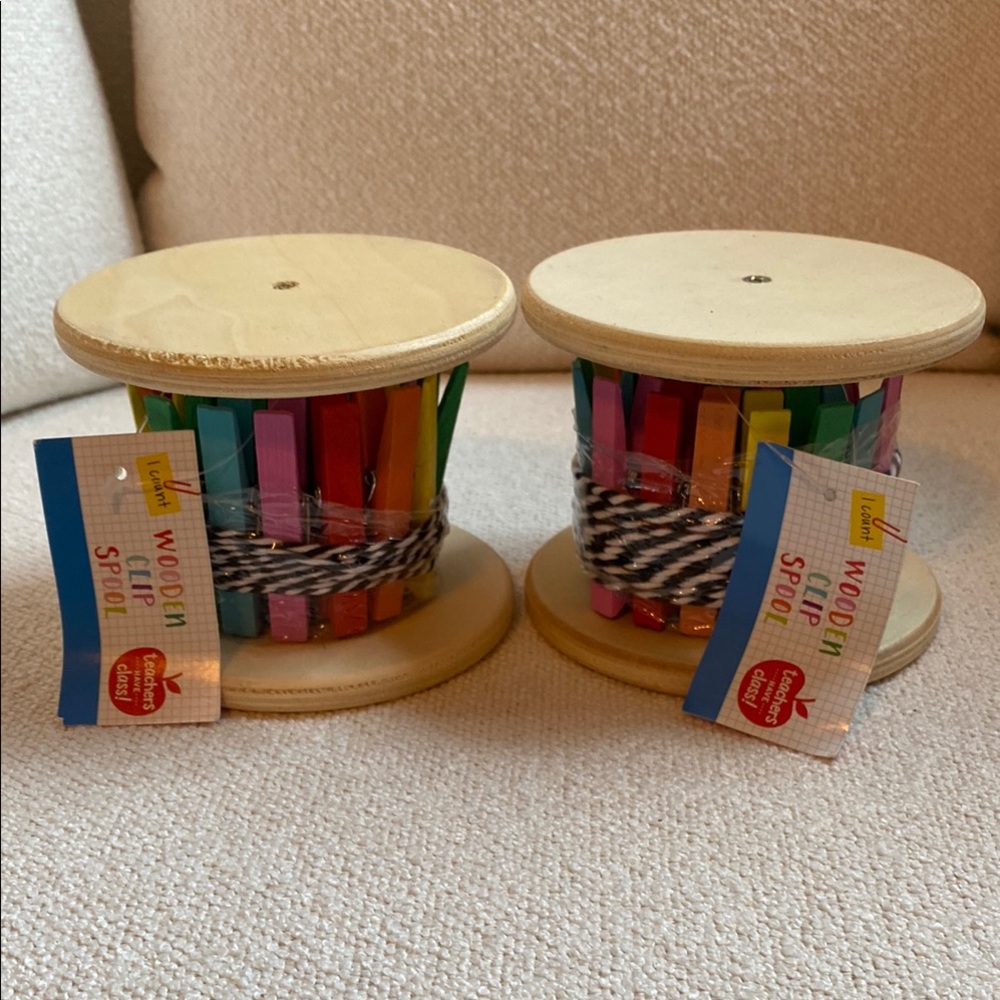 🩷🩵Wooden Clip Spool